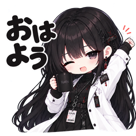 動くスタンプの制作例：挨拶